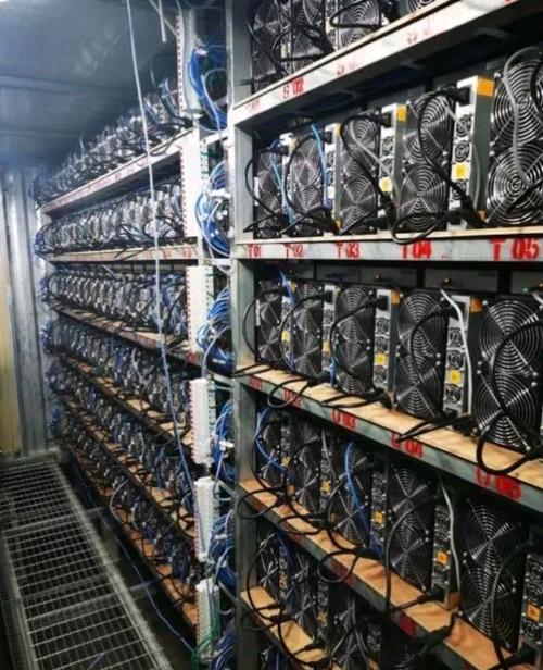 A close-up view of advanced mining equipment being set up