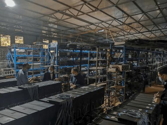 High-capacity mining farm equipped with advanced Goldshell mining machines