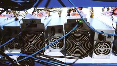 Modern Bitcoin mining farm in Queensland with solar microgrid