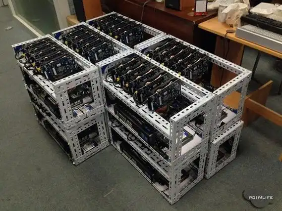 Advanced mining rigs combining ASICs and GPUs optimizing Bitcoin and Ethereum mining in the metaverse